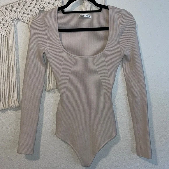 Abercrombie Squareneck Sweater Bodysuit - Picture 3 of 7